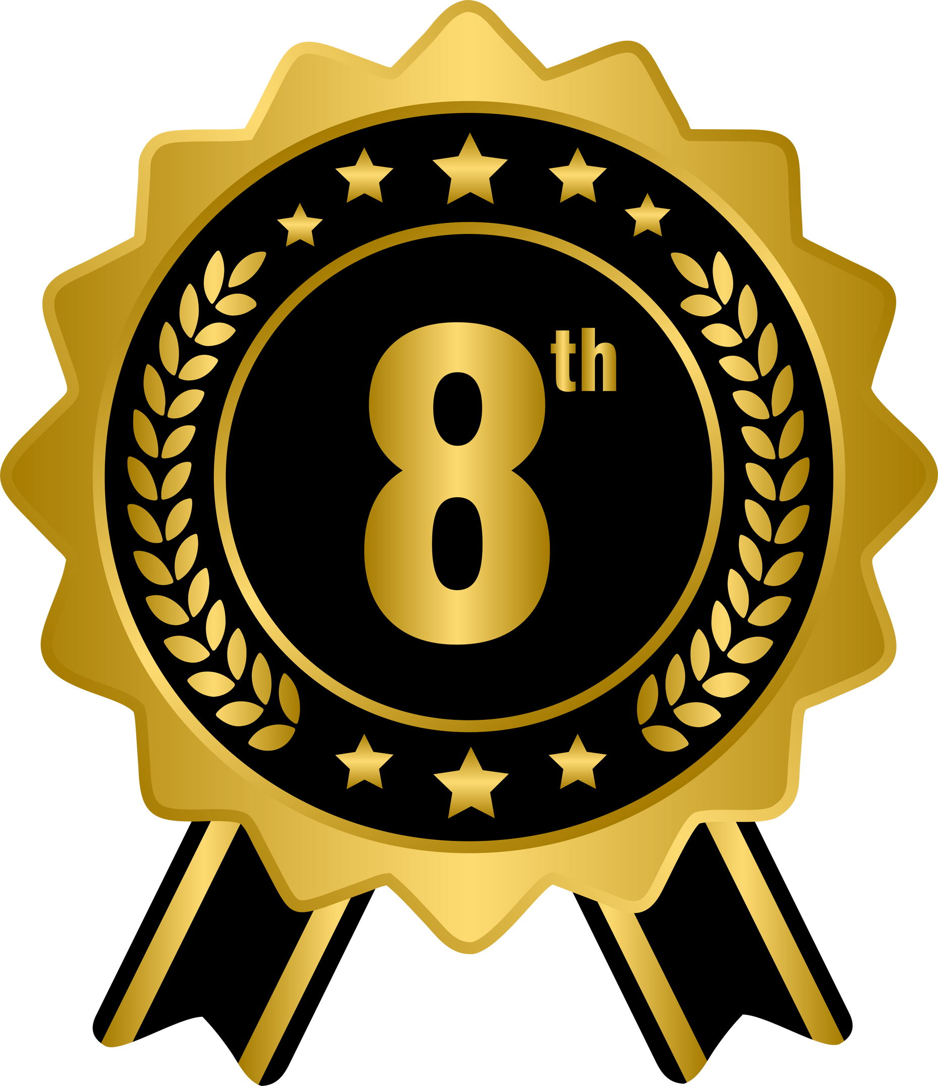 8th golden award medal