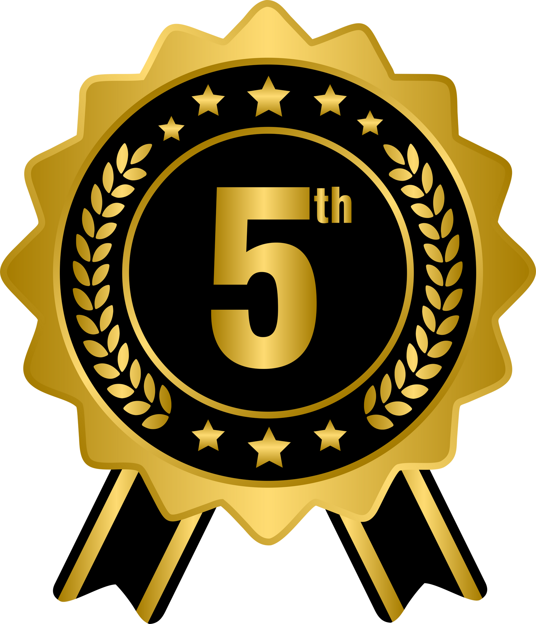 5th golden award medal